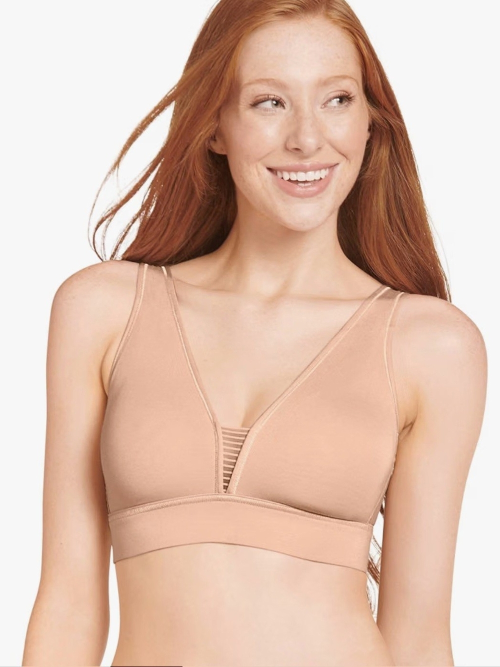 Jockey Blush Nude Seamless V-Detail Bra